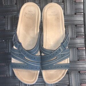 Earth Origins Navy Slide Sandals